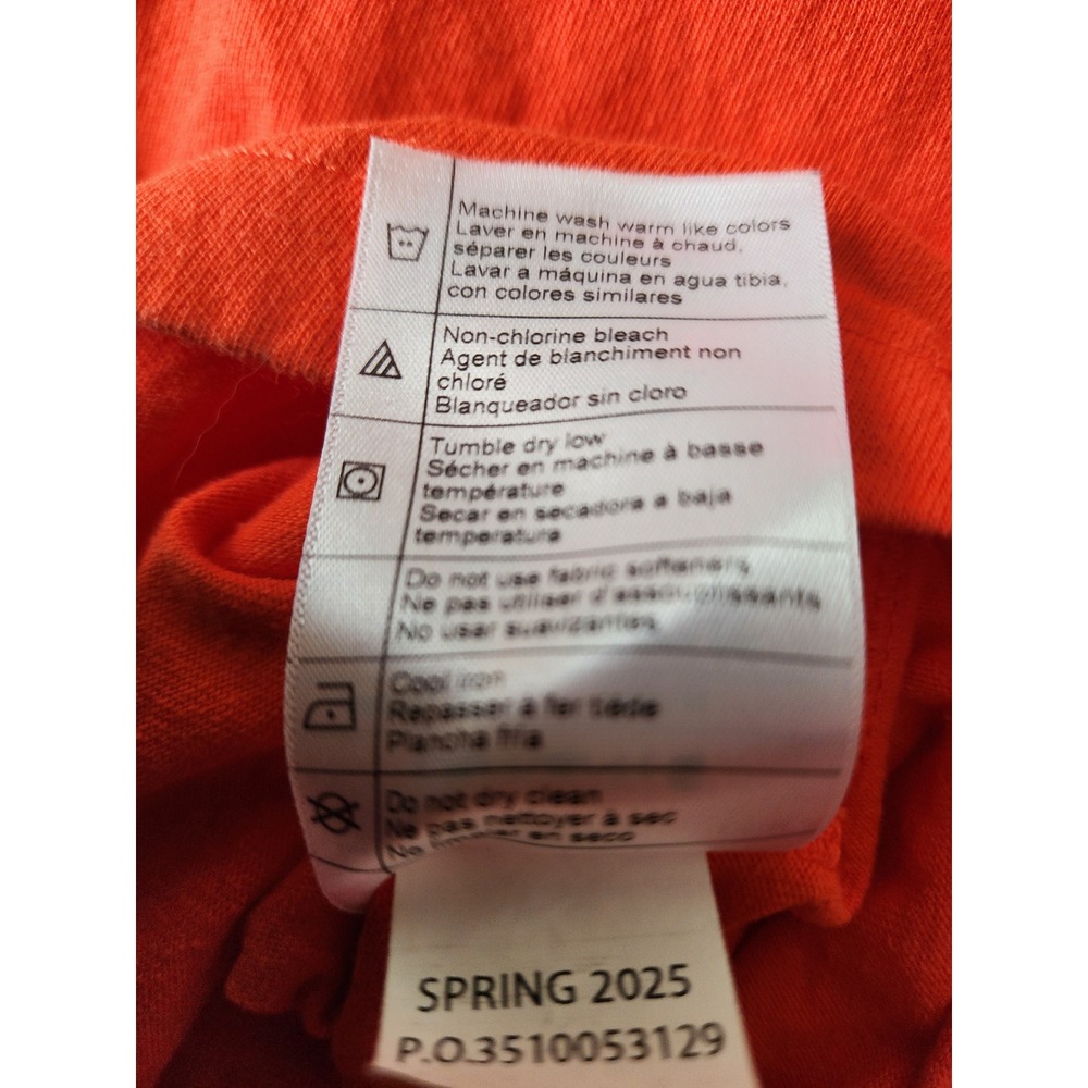 Carhartt K87 Mens Loose Fit Pocket T-Shirt Orange Cotton Short Sleeve Large - Picture 4 of 10